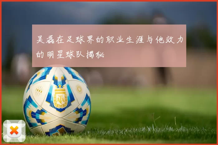 吴磊在足球界的职业生涯与他效力的明星球队揭秘